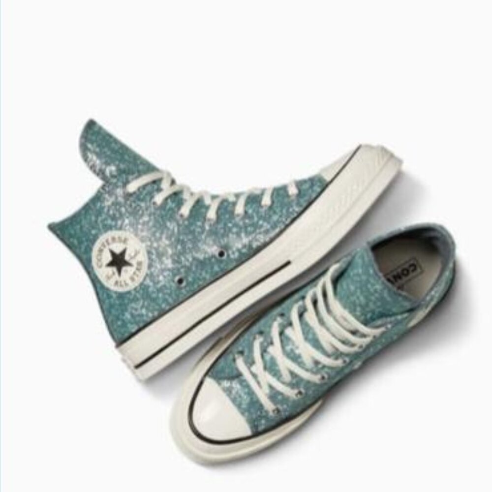 Chuck 70 Glitter (green) size M4/W6- NWOT